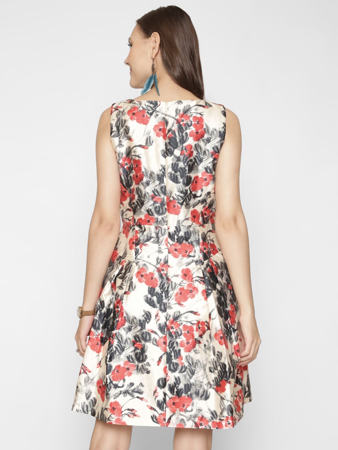 Floral Print Fit & Flared Dress