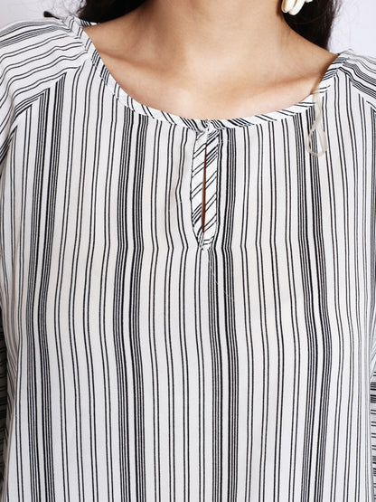 Women's Bell Sleeve Stripped Blouse